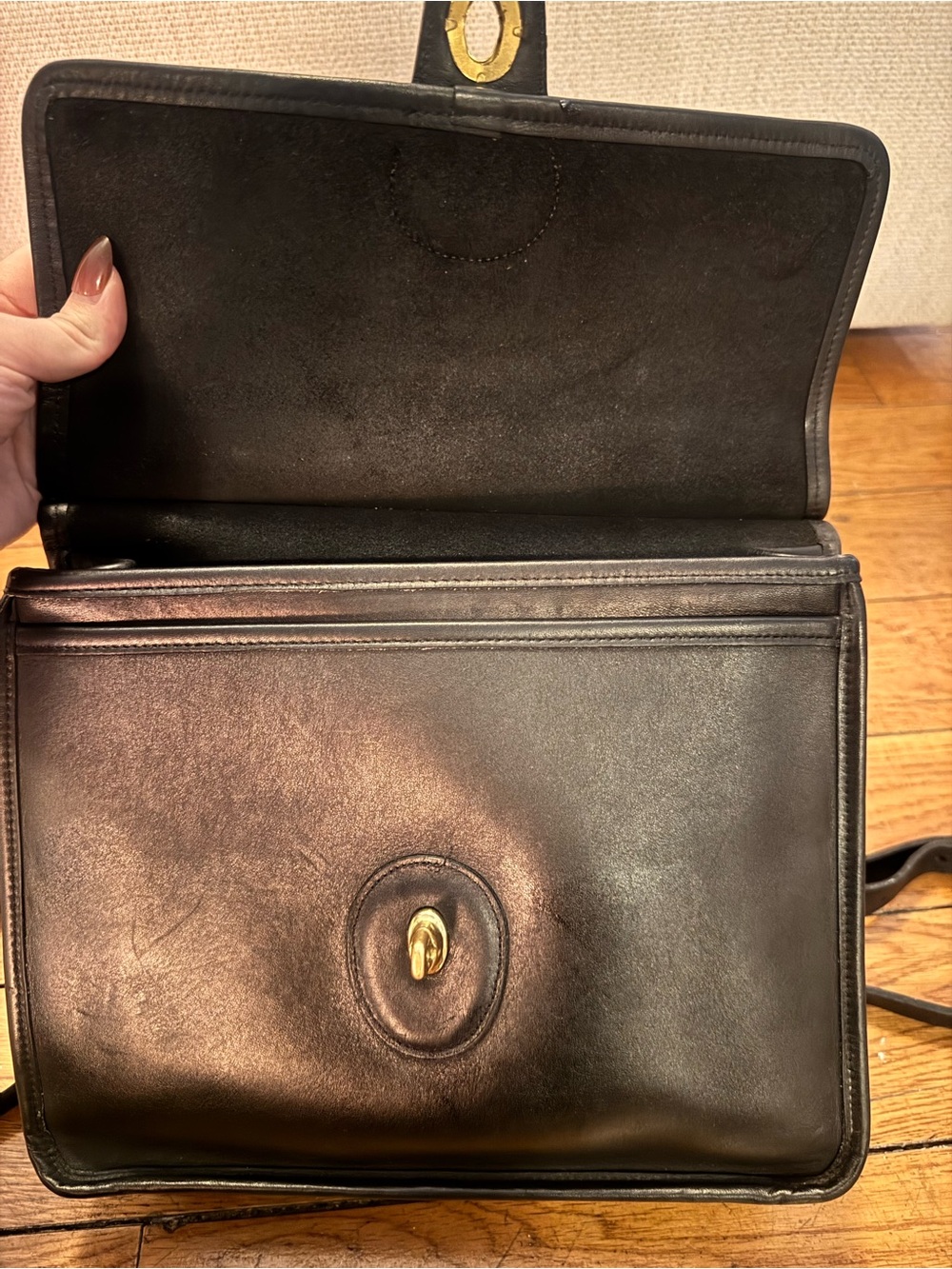 Vintage Coach Willis Crossbody Bag Black 9927 USA made - Picture 8 of 9